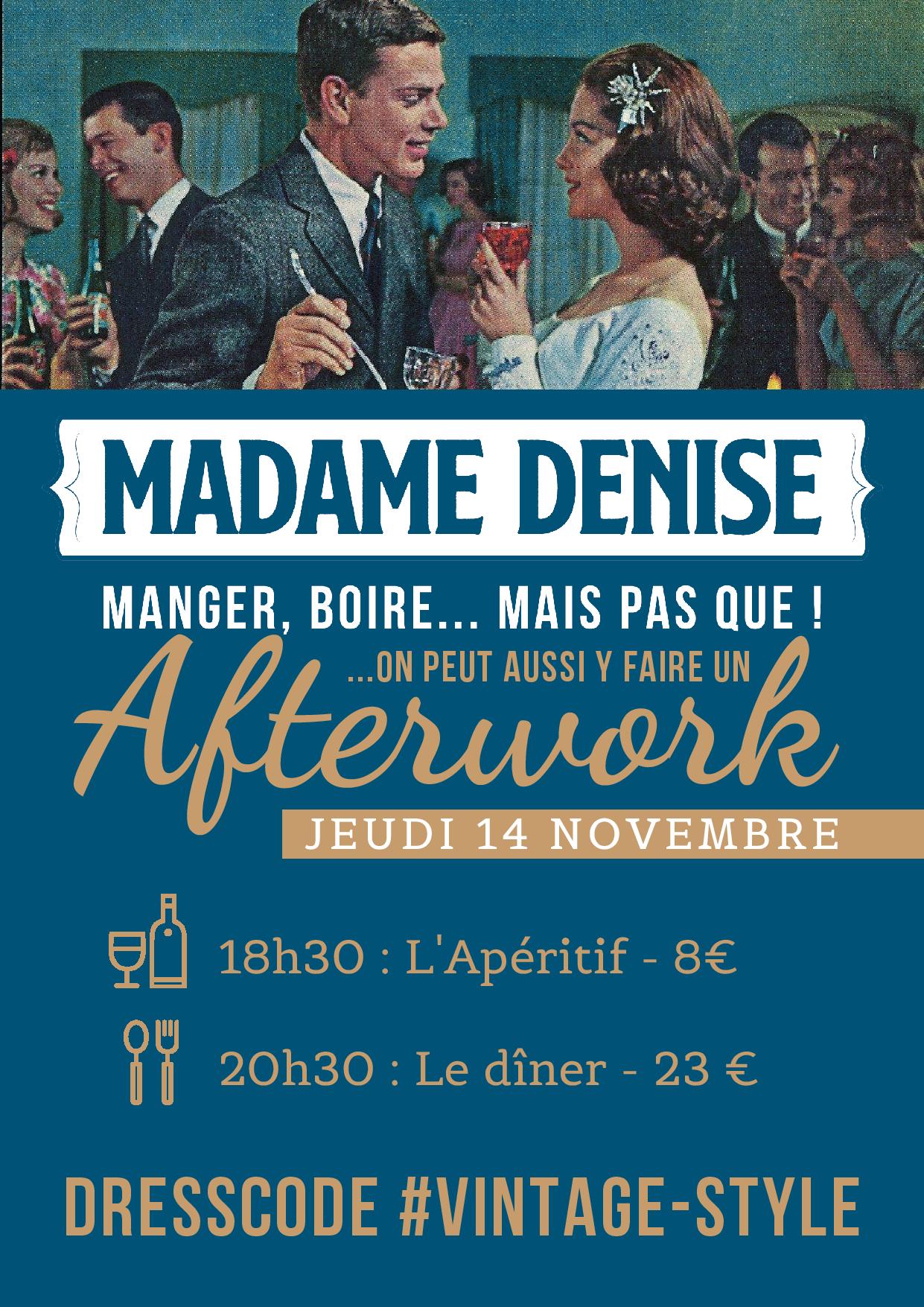 AFTERWORK - Madame Denise - Apéritif